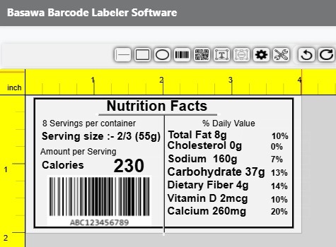 make nutritions barcode labels; generate library barcode labels; generate patient tags labels; healthcare product barcode labels print.